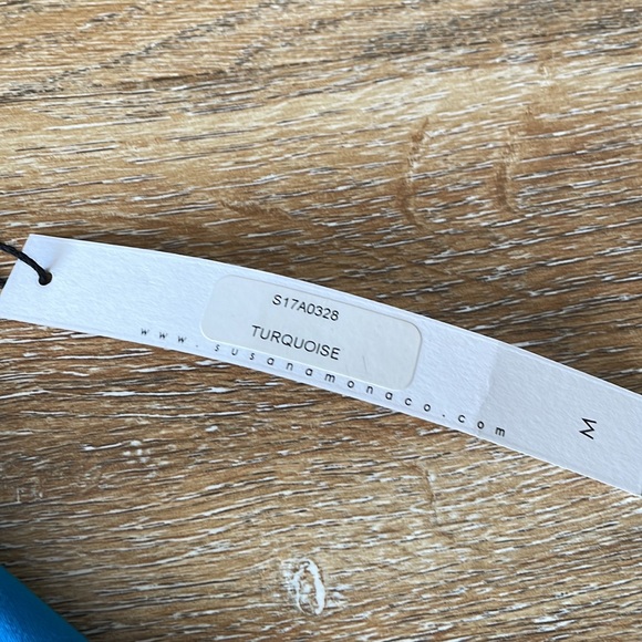 Susana Monaco Maia Top in Turquoise NWT - Picture 3 of 11